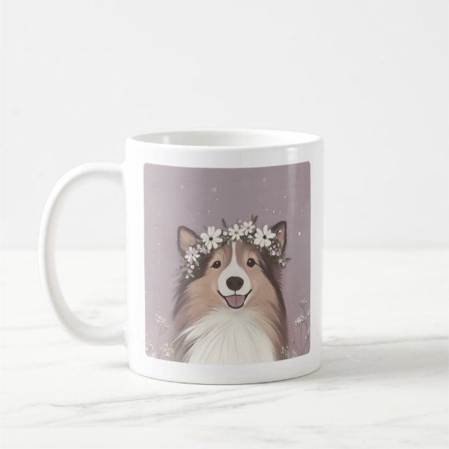 Flower Krona Sheltie mugg (Vänster)