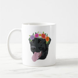 Flower Krona Svart lab Kaffemugg
