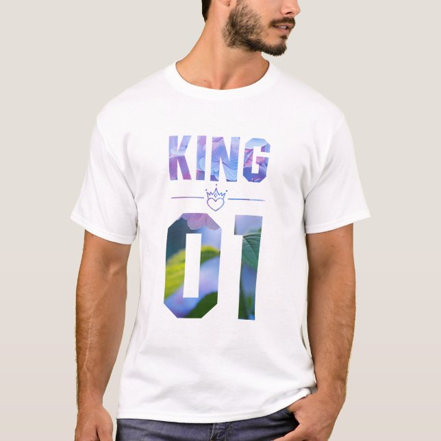 Flower Kung och Queen 01 T Shirt (Framsida)