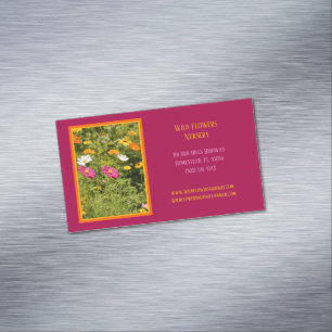 Flower Landscaper Nursery Gardener Magnetiska Visitkort