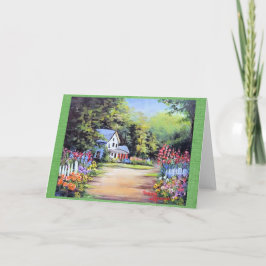 FLOWER LANE Land Hem på väg-Hälsning Tack Kort