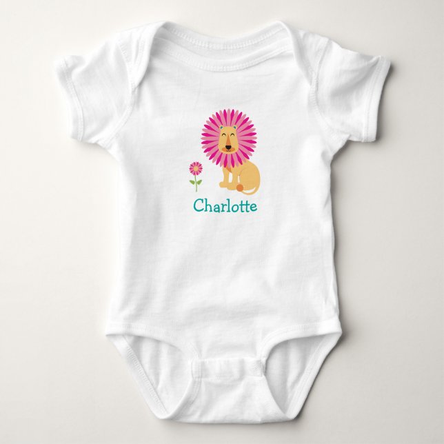 Flower Lejon Bodykostym T-shirt (Framsida)