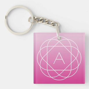 Flower-like Geometric Monogram Rosa Shaded Ombre