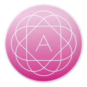 Flower-like Geometric Monogram Rosa Shaded Ombre Knopp