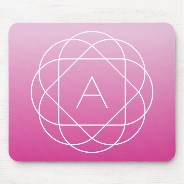 Flower-like Geometric Monogram | Rosa Shaded Ombre Musmatta (Framsidan)