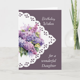 Flower Lilac Bouquet-dotterkort Kort