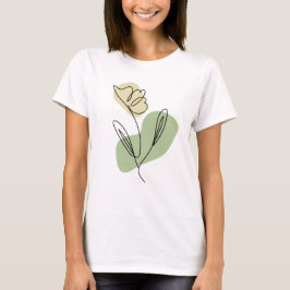 Flower Line Art T Shirt