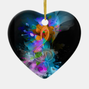 Flower Löv Paint, vackert färglöst Julgransprydnad Keramik