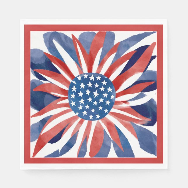 🌼 Flower Luncheon Papper Napkins Pappersservett (Framsidan)