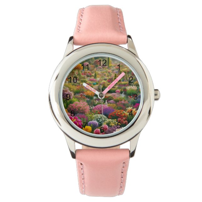 Flower Magi - ett paradis för färg Armbandsur (Framsida)