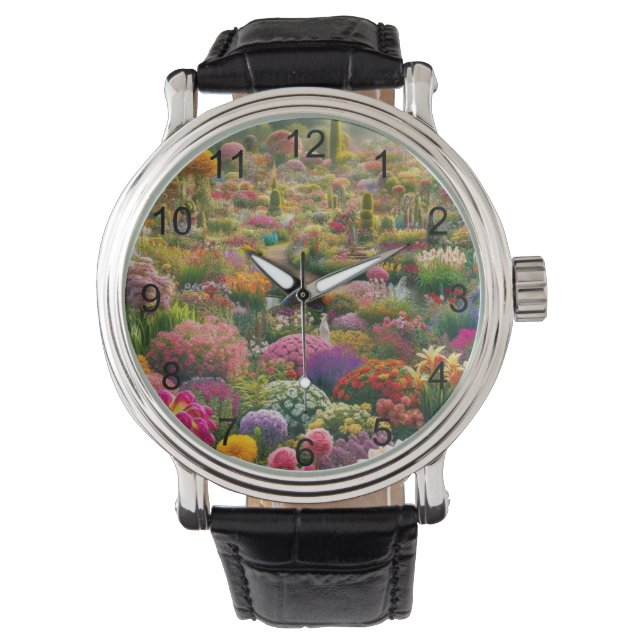 Flower Magi - ett paradis för färg Armbandsur (Framsida)