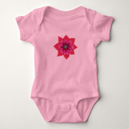 Flower mandala Baby Jersey Bodydräkt, White Tee Shirt