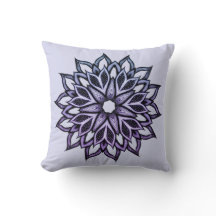 Flower Mandala Blue Violet Blommigt Art
