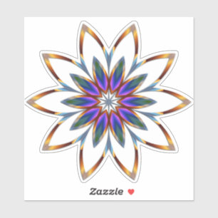 Flower Mandala, delikat och dekorativt, Klistermärken