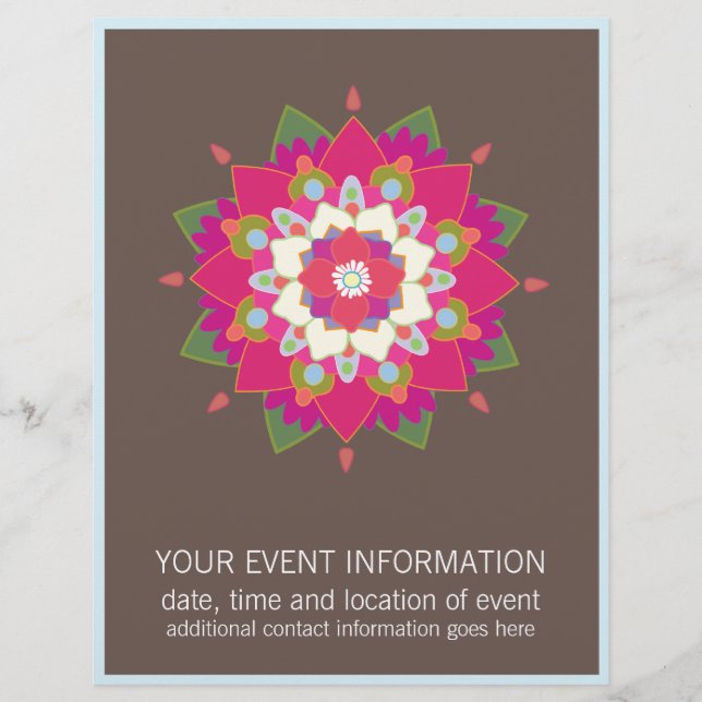 Flower Mandala Flyer (Framsidan)