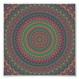 Flower mandala fototryck