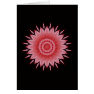 Flower Mandala i Rosa Hälsningskort