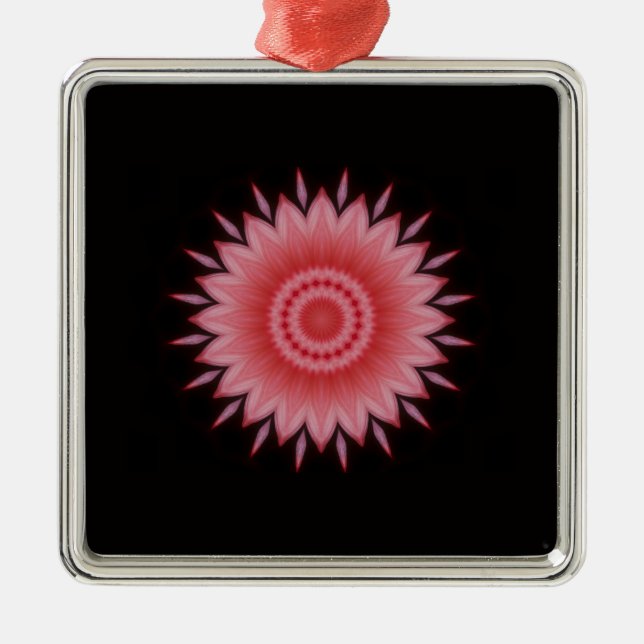 Flower Mandala i Rosa Julgransprydnad Metall (Framsidan)