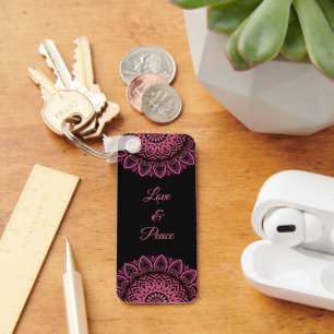 Flower Mandala Keychain Nyckelring