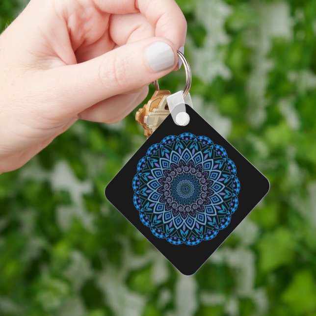 Flower Mandala Keychain Nyckelring (Hand)