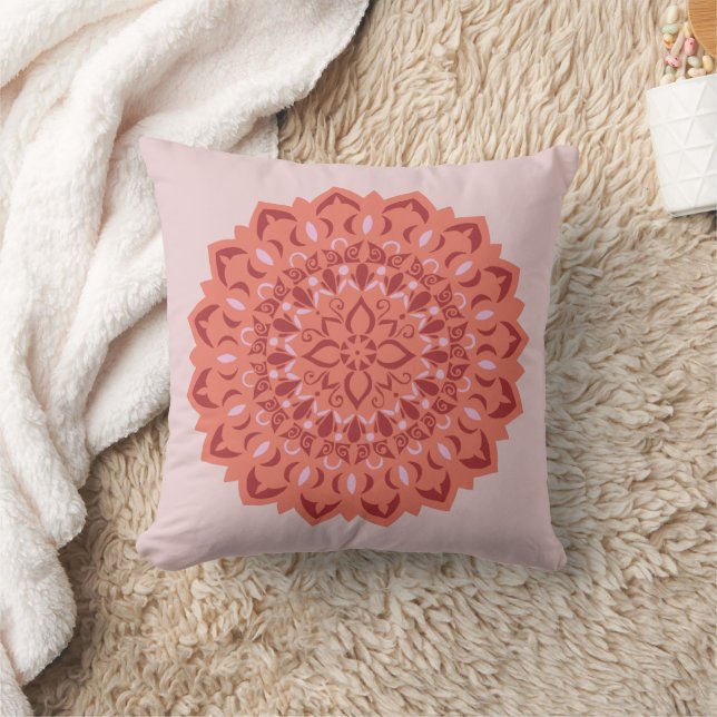Flower Mandala  Kudde (Filt)