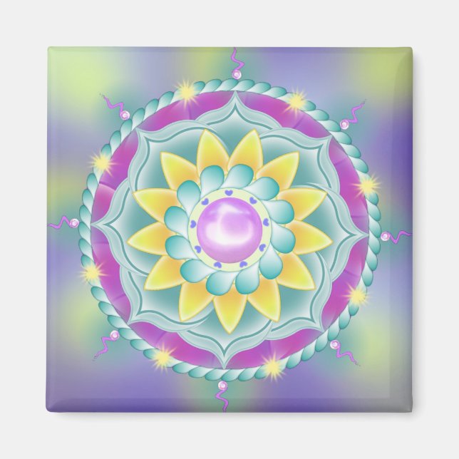 Flower Mandala Magnet (Framsidan)