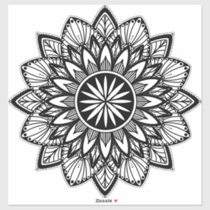Flower Mandala Sticker Mandala Solros Klistermärken