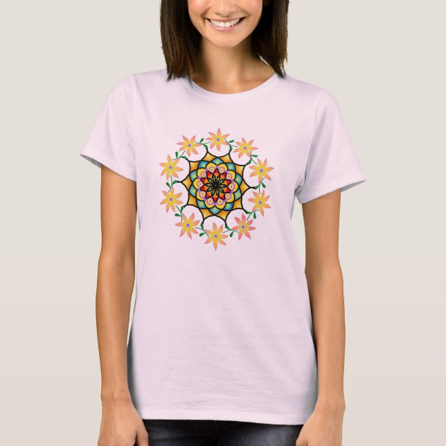 FLOWER MANDALA T-SHIRT (Framsida)