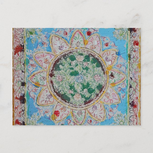 Flower Mandala-vykort Vykort (Framsida)