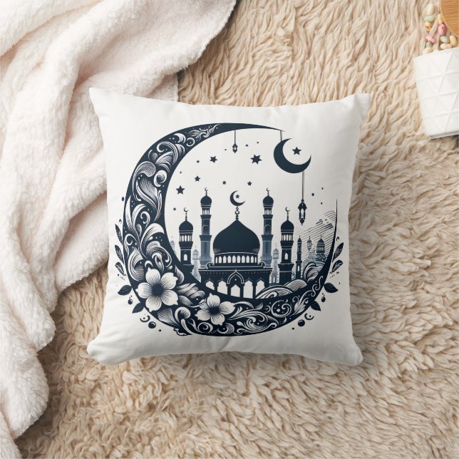 Flower Måne Mosque Kudde (Filt)