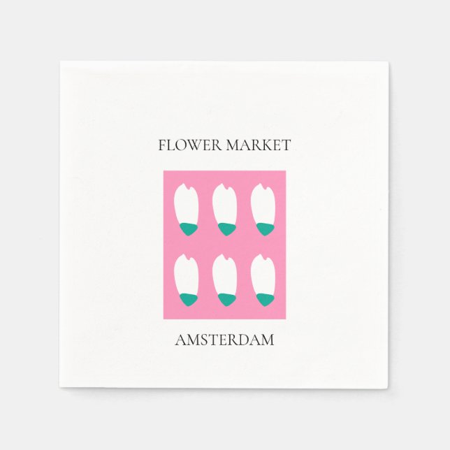Flower Market - Amsterdam Pappersservett (Framsidan)