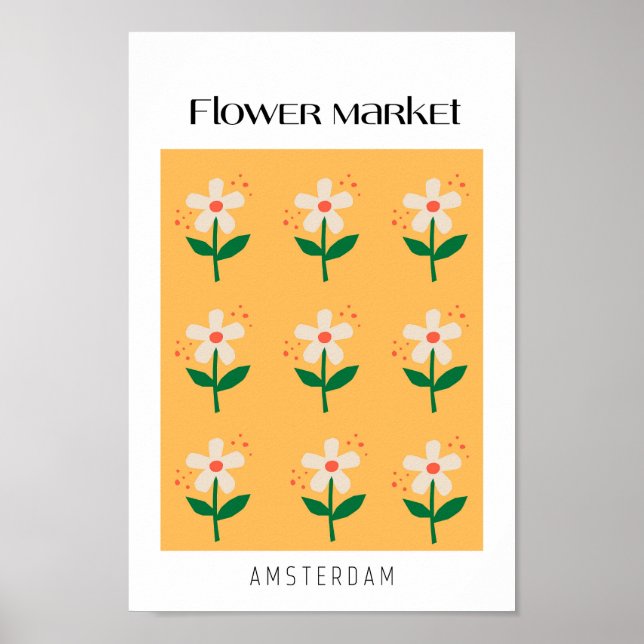 Flower Market Amsterdam Poster (Framsidan)