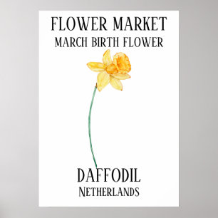 Flower Market Birtud MARCH Art Print Poster