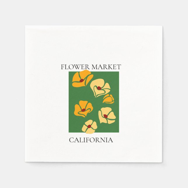 Flower Market - California Pappersservett (Framsidan)