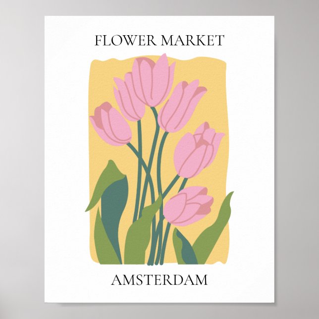 Flower Market Editable Amsterdam Poster (Framsidan)