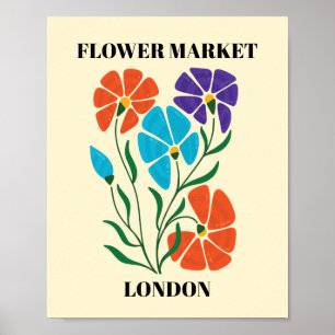 Flower Market Editable London Poster