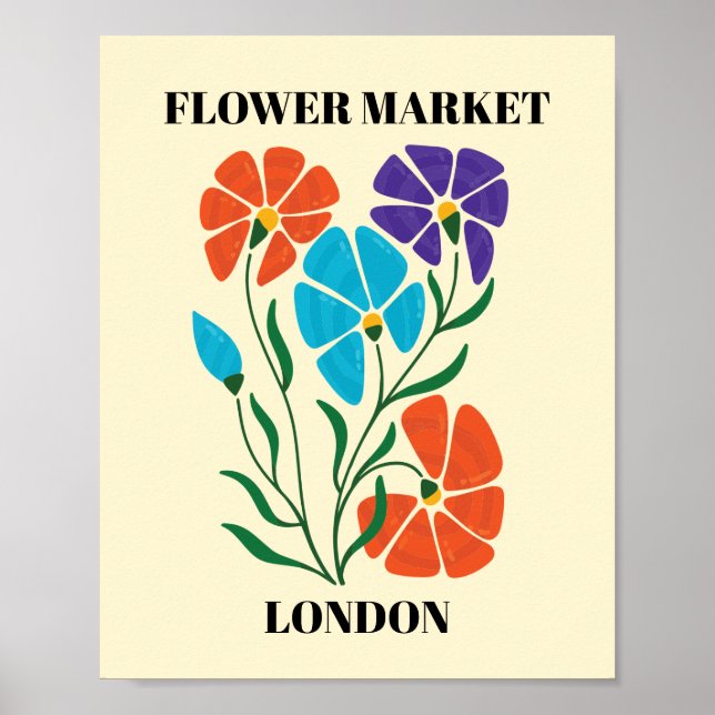 Flower Market Editable London Poster (Framsidan)