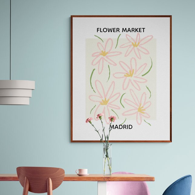 Flower Market Editable Madrid Poster (Skapare uppladdad)