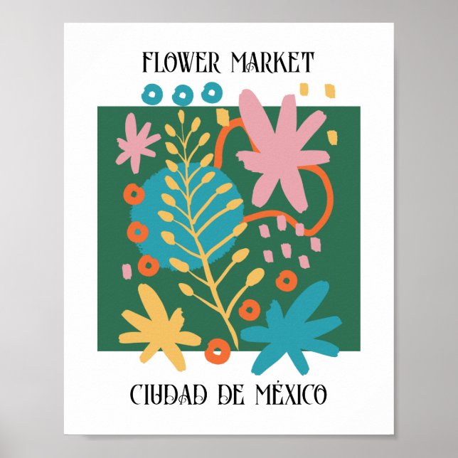 Flower Market Editable Mexico City Poster (Framsidan)