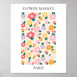 Flower Market Editable Paris Poster