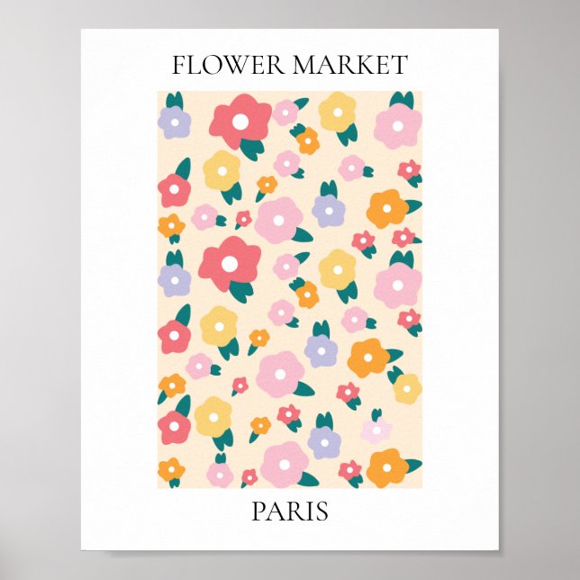 Flower Market Editable Paris Poster (Framsidan)