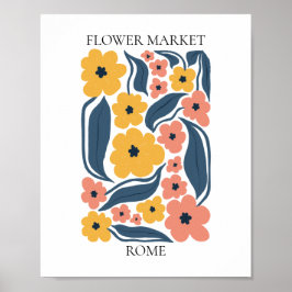 Flower Market Editable Rom Poster