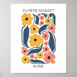 Flower Market Editable Rom Poster