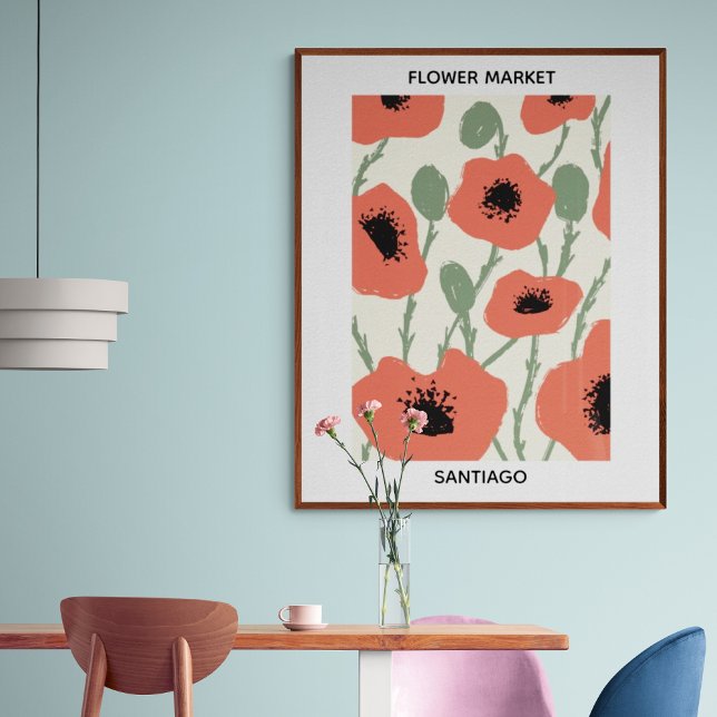 Flower Market Editable Santiago Poster (Skapare uppladdad)