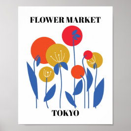 Flower Market Editable Tokyo Poster