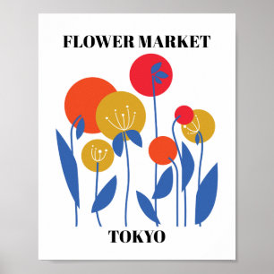 Flower Market Editable Tokyo Poster