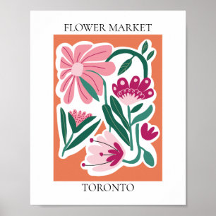 Flower Market Editable Toronto Poster