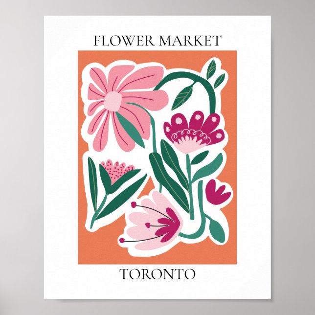Flower Market Editable Toronto Poster (Framsidan)