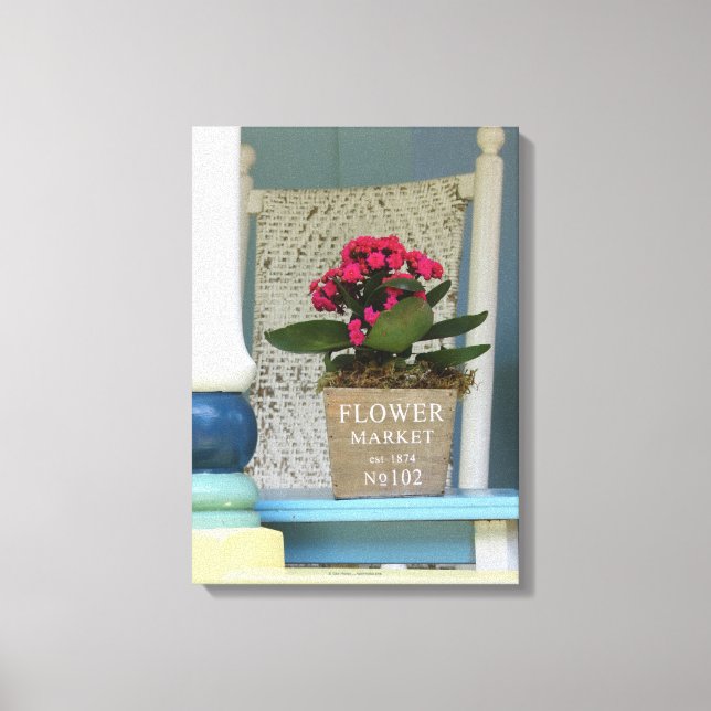 Flower Market Flower Pot - Martha's Vineyard Canvastryck (Framsida)