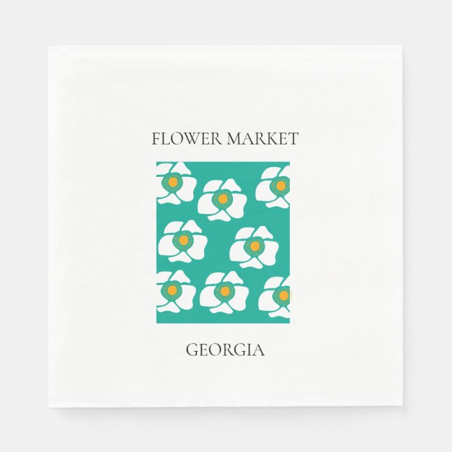 Flower Market - Georgia Pappersservett (Framsidan)